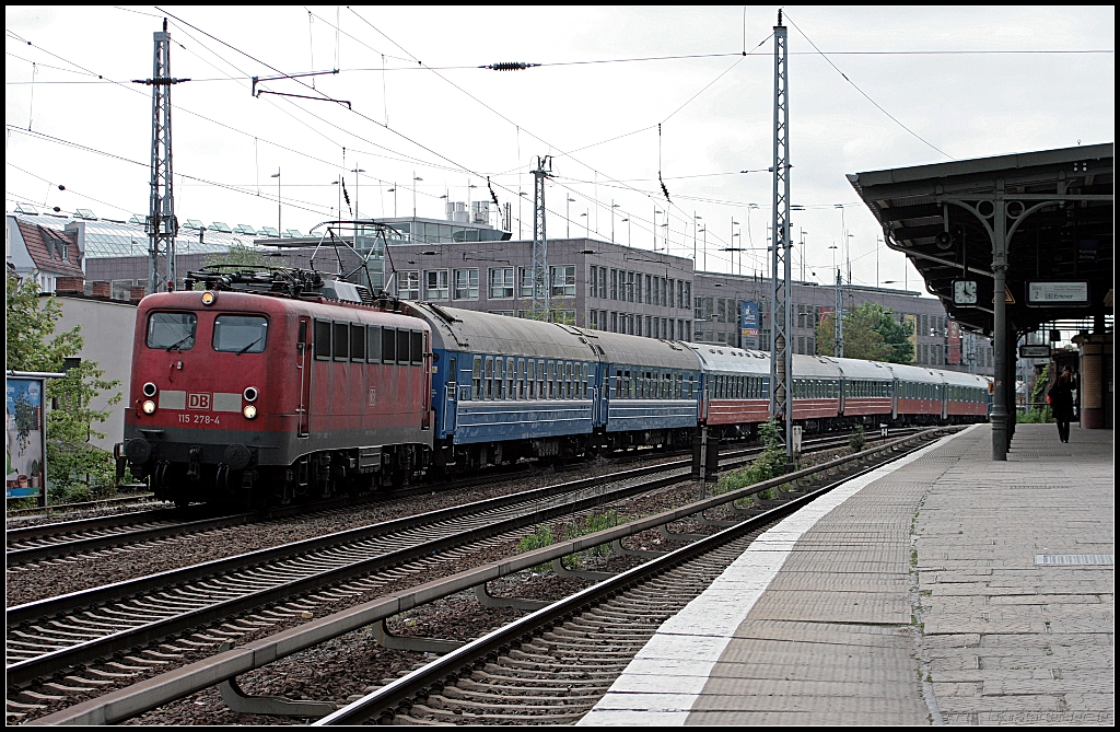 DB 115 278-4 mit dem D441/D443 nach Kiev Pass/Moskva Belorusskaja (gesehen Berlin Köpenick 21.05.2010)
