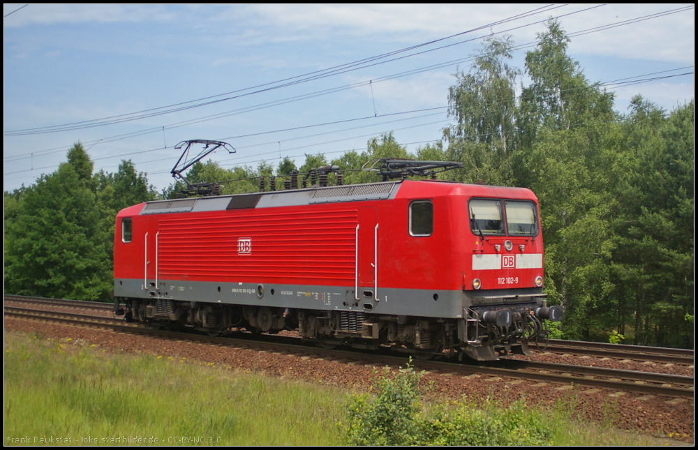 DB Regio 112 102 solo am 18.06.2013 in der Berliner Wuhlheide