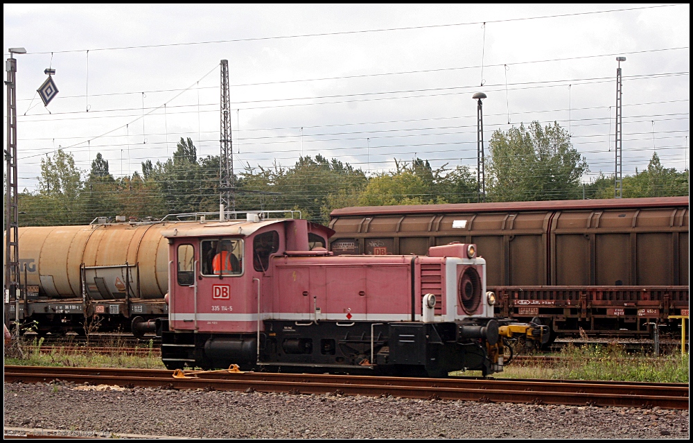 Mit DB 335 114-5 konnten im Kombiwerk Fhrerstandsmitfahrten gemacht werden (10 Jahre Kombiwerk Magdeburg-Rothensee 17.09.2010)