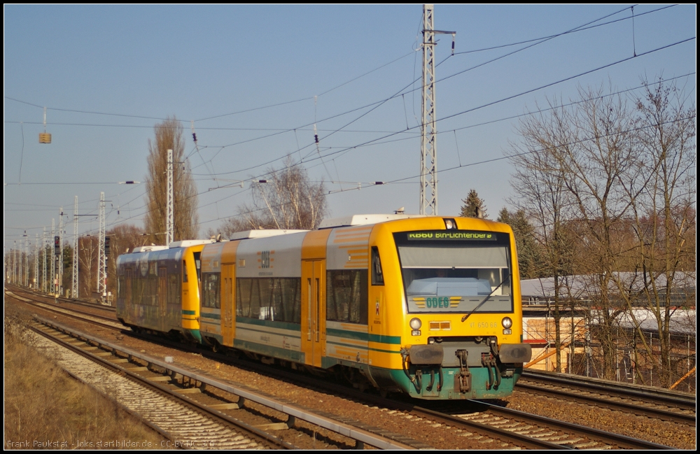 ODEG VT 650.68 / 650 068 als RB60 nach Berlin-Lichtenberg am 04.03.2013 Höhe Berlin-Karow