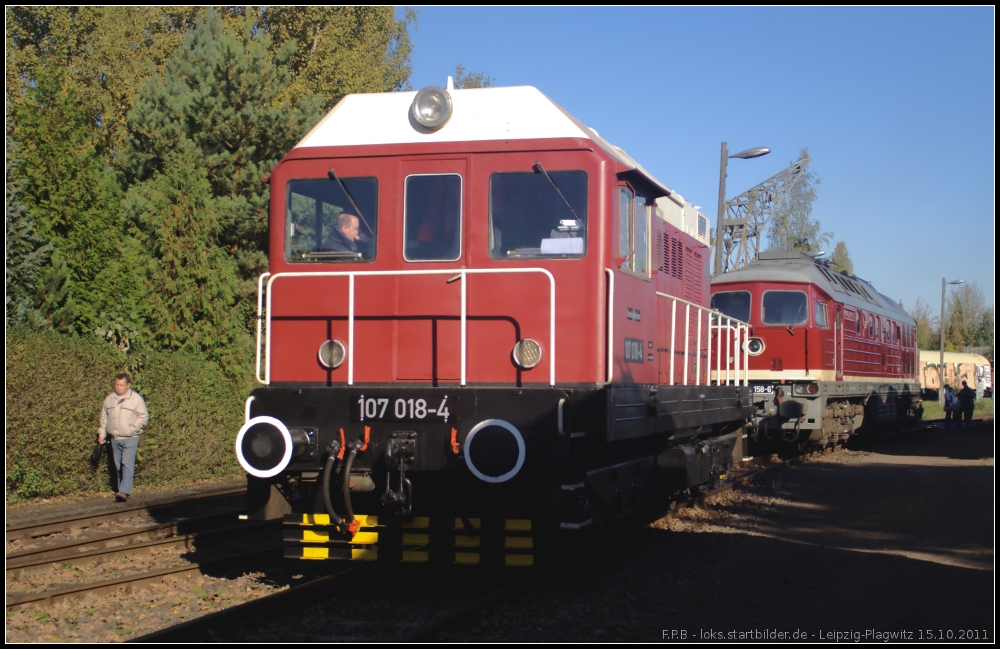V 75 018 / 107 018-4 der ehemaligen Deutsche Railsystem bei den 8. Leipziger Eisenbahntagen