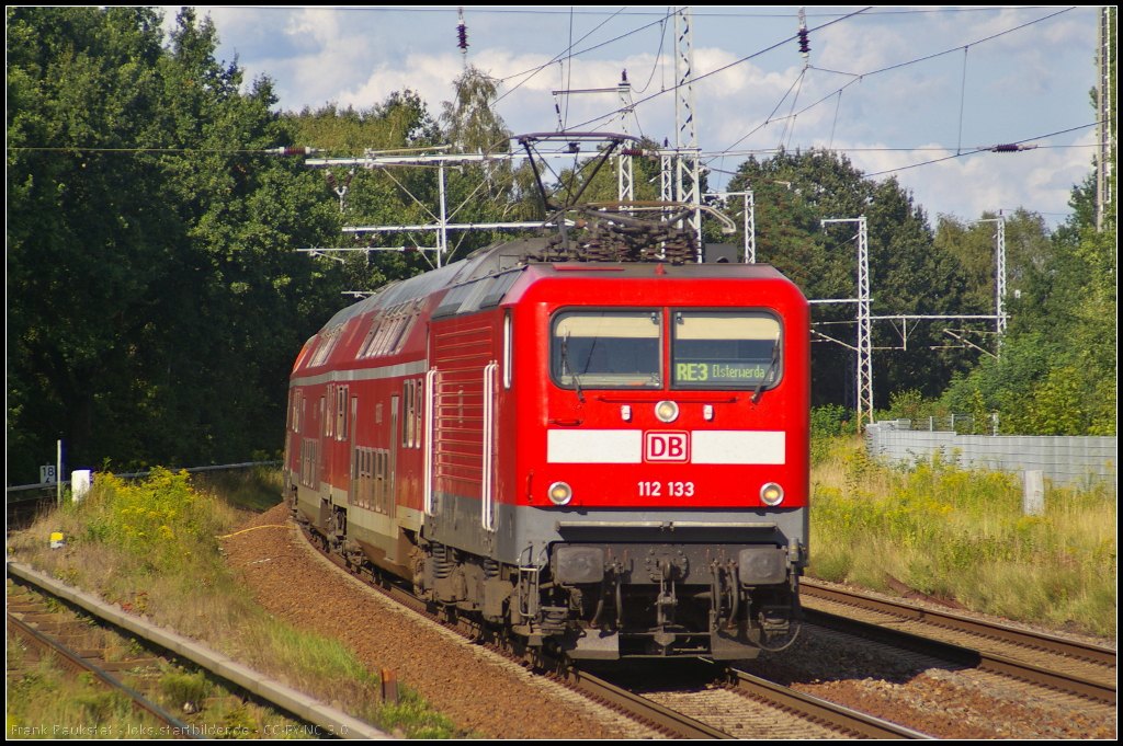 DB Regio 112 189 mit dem RE3 Berlin Sdkreuz am 11.08.2014 durch Panketal-Zepernick
