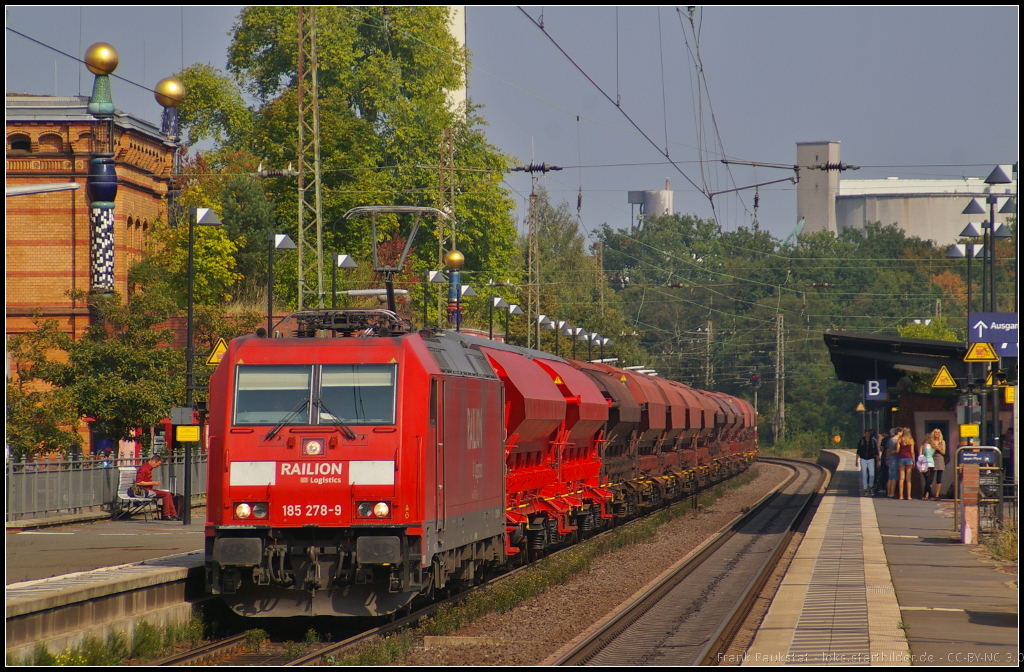 DB Schenker 185 278-9 fuhr mit Tads-Wagen am 05.09.2014 durch Uelzen