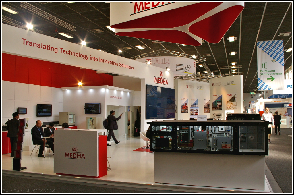 Exhibition stand of Medha, India @ #InnoTrans2016 in Berlin
