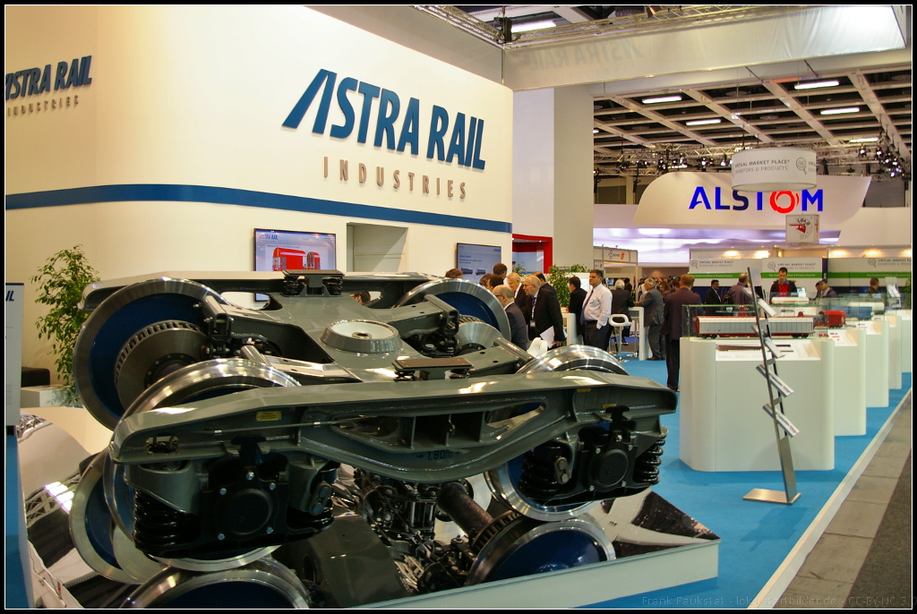 Messestand der Fa. Astra Rail Industries aus Rumänien.

Die rumänische Firma Astra Rail präsentierte auf der InnoTrans 2014 in Berlin eine Auswahl ihres Angebotes. So stellt die Firma Güterwagen und Drehgestelle her und führt auch Reparaturen durch.

Webseite (deutsch): http://www.astrarail.com/de/startseite/unternehmen/

