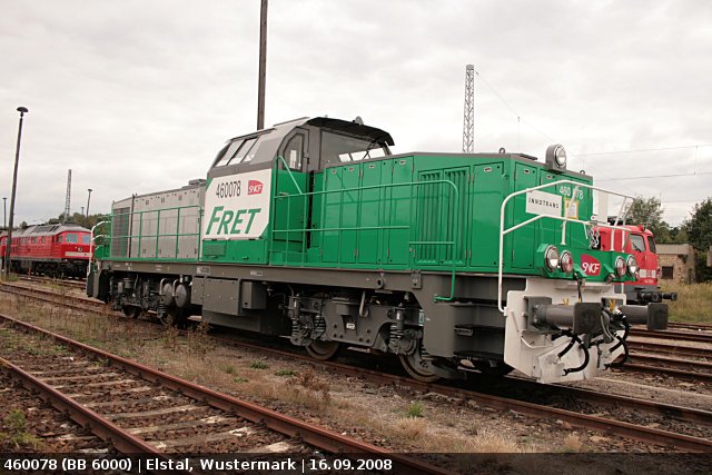 FRET 460078 wird in Elstal für die InnoTrans bereitgestellt (Wustermark, 16.09.2008).