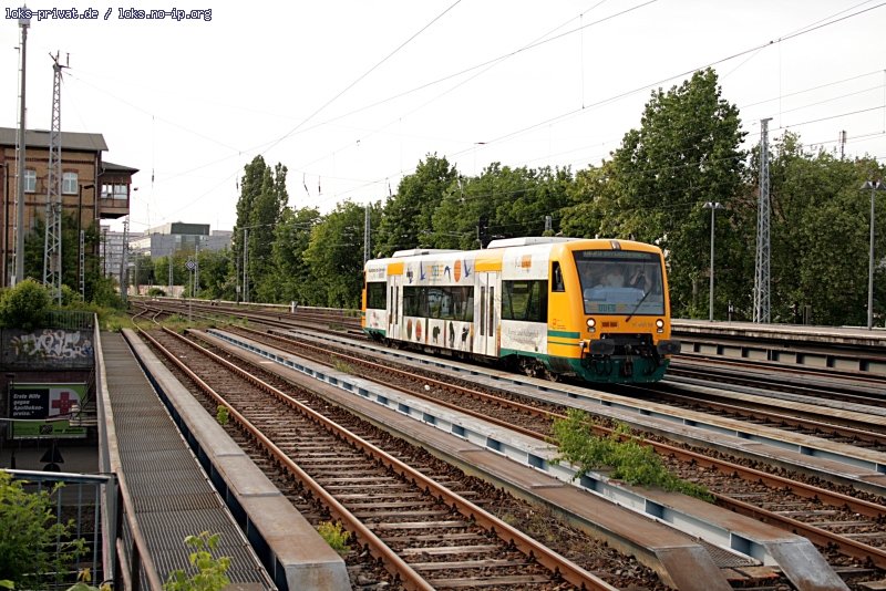 ODEG VT 650.58 / 650 058 als DPE 94473 mit Sonderfahrt von Ribbek (Stendal) nach Lichtenberg. Fotografiert Berlin Greifswalder Str am 09.05.2009