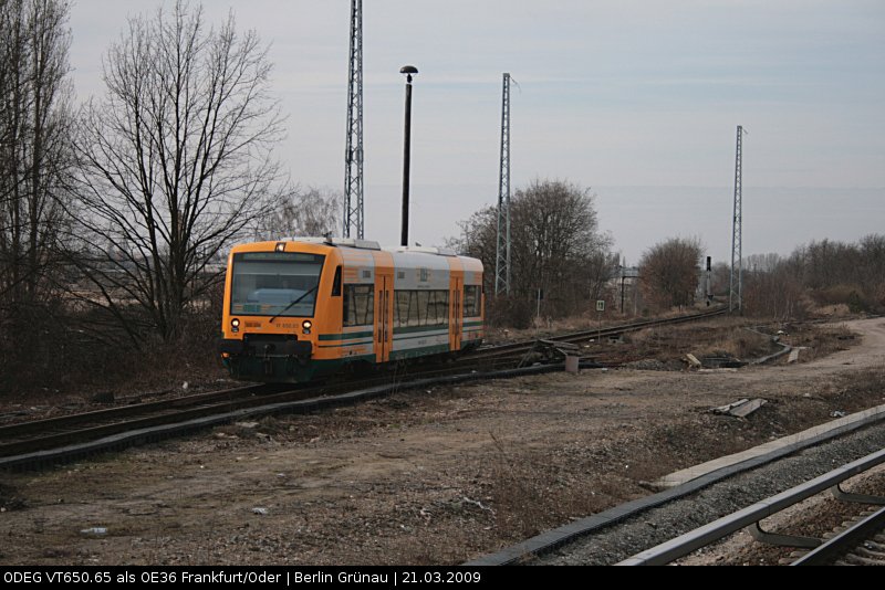 ODEG VT 650.65 / 650 065 als OE36 (Berlin Grünau, 21.03.2009).