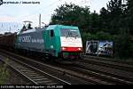 EU43-004 noch in der alten Farbgebung mit einem Güterzug (NVR-Nummer: 91 51 627 0003-2 PL-PKPC, angemietet von ATC Antwerpen, gesichtet Berlin Hirschgarten 05.09.2008).