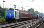 PKP Cargo EU43-005 mit einem gemischtem Güterzug (Eigentum ATC Antwerpen, NVR-Nummer: 91 51 627 0004-0 PL-PKPC, gesichtet Berlin Friedrichshagen 01.07.2009)