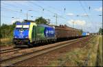 PKP cargo EU43-004 ( naturalnie z nami , 627 0003-2 2151) mit gem. Güterzug 45432 nach Seddin (Saarmund, 05.08.2009)