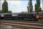 Die an Freightliner PL vermietete MRCE 266 120-5 wartete am 30.06.2010 in Frankfurt/Oder auf neue Aufgaben (JT-10 / 653-10)