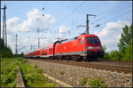 sachsen-anhalt/501769/db-regio-182-011-fuhr-mit DB Regio 182 011 fuhr mit dem RE1 Magdeburg Hbf am Abzweig Elbbruecke Magdeburg vorbei, 21.05.2016