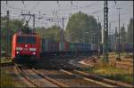 DB Schenker 189 021-9 mit Container-Zug am 05.09.2014 durch Uelzen