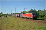 br-189/564867/db-cargo-189-014-4-fuhr-mit DB Cargo 189 014-4 fuhr mit einem Containerzug am 27.05.2017 durch die Berliner Wuhlheide