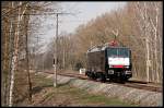 MRCE ES 64 F4-115 Lz Richtung Warschau [PL]. Die Lok wurde 02/2010 an MRCE ausgeliefert (ES 64 F4, NVR-Nummer: 91 80 6189 151-4 D-DISPO Class 189-VM, gesehen Erkner 06.04.2010)