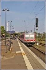 DB Regio 628 623-7 setzt am 05.09.2014 im Bahnhof Uelzen um