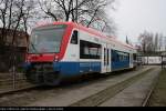 In den Farben der Prinitzer Eisenbahn (PEG) präsentiert sich VT 650.04 / 650 565 (Berlin Nöldnerplatz, 28.03.2009).