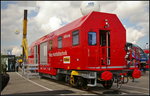 InnoTrans 2016 in Berlin: Bei dem Mannschaftswagen mit Werkstattabteil fr den Hilfszug der DB Netz Notfalltechnik handelt es sich eigentlich um einen Container, der von der Firma Gfllner Fahrzeugbau
