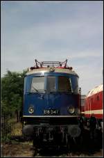 Beim 5. Berliner Eisenbahnfest war auch E 18 047 / 118 047 anwesend (gesehen Berlin Bw Schneweide 09.09.2012)