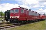 CLR 155 103-5 zu Gast beim Familienfest der Magdeburger Eisenbahnfreunde am 07.05.2017 am Wissenschaftshafen.