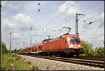 DB 182 019-0 der Elbe Saale Bahn mit einem Regio am 21.05.2016 am Abzweig Elbbrücke Richtung Magdeburg unterwegs