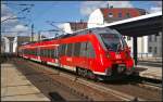 DB Regio 442 329 kommt am 07.04.2013 zum Endhalt im Bahnhof Berlin Friedrichstrae an um dann als RE 18715 nach Bad Belzig zu fahren