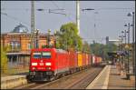 DB Schenker 185 376-1 mit Container-Zug am 05.09.2014 durch Uelzen