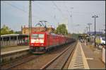 db-schenker/412749/db-schenker-185-338-1-und-185 DB Schenker 185 338-1 und 185 231 mit Falns 121-Wagen am 05.09.2014 durch den Bahnhof Uelzen