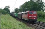 db-schenker/78990/db-schenker-151-127-8-mit-gemischtem DB Schenker 151 127-8 mit gemischtem Güterzug (gesehen Lehrte-Ahlten b. Hannover 24.06.2010 - Upgrade: Abgegeben an RBH [RBH 274])