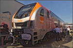 Stadler präsentierte auf der InnoTrans 2018 in Berlin die erste EURODUAL-Lokomotive mit bi-modularem Antrieb.