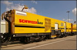 InnoTrans 2016 in Berlin: Eine der beiden Frsaggregate der Hochgeschwindigkeitsschienenfrse HSM von Schweerbau GmbH & Co.KG.