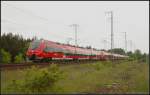 442 128 f�hrt am 10.05.2012 die Traktion mit 442 127, 442 124 und 442 123 bei einer Probefahrt in der Berliner Wuhlheide an