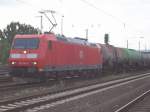 KW 24/21019/db-185-058-5-mit-einem-kesselzug DB 185 058-5 mit einem Kesselzug (Railion Deutschland AG, gesichtet Bebra 12.06.2007).