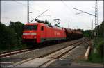 KW 27/23234/db-schenker-152-021-2-mit-tds-zug DB Schenker 152 021-2 mit Tds-Zug am Bahnübergang (gesichtet Berlin Wuhlheide 29.06.2009)