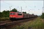 DB Schenker 155 253-8 mit gem. Güterzug (Saarmund, 01.08.2009)