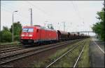 KW 32/27902/db-185-358-9-und-schuettgut-nvr-nummer DB 185 358-9 und Schttgut (NVR-Nummer: 91 80 6185 358-9 D-DB, DB Schenker Rail Deutschland AG, gesichtet Nuthetal-Saarmund, 05.08.2009)