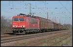 KW 14/62766/db-schenker-155-033-4-mit-kurzem DB Schenker 155 033-4 mit kurzem Güterzug (Nuthetal-Saarmund 07.04.2010)