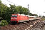 DB Fernverkehr 101 008-1  Unsere Züge schonen die Umwelt  mit dem IC nach Praha (gesehen Berlin Karow 30.07.2010)