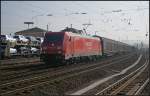 RAILION DB Logistics 185 249-0 und gemischtem Gterzug (gesehen Bebra 14.10.2010)