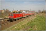 KW 15/191668/db-regio-114-018-mit-einem DB Regio 114 018 mit einem RE gesehen Berlin Bornholmer Strae, 09.04.2012