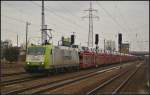 ITL 185-CL 005 / 185 505 mit neuen Autos am 03.04.2013 in Berlin Schnefeld Flughafen (NVR-Nummer 91 80 6185 505-5 D-CTD)