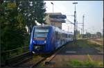 vlexx 622 426-4 kam am 05.09.2014 whrend einer Testfahrt auf ein Seitengleis des Bahnhof Uelzen (NVR-Nummer 95 80 0622 426-4 D-LBVX).