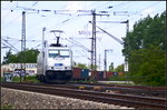 Metrans 386 006-1 mit einem Containerzug am 21.05.2016 an der Kreuzung Elbbrcke (NVR-Nummer 91 54 7386 006-1 CZ-MT)