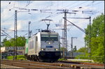 Metrans 386 011 with Container/Intermodal, Elbbruecke Magdeburg [D], 21.05.16