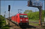 DB Cargo 185 289-6 fuhr mit Kesselwagen am 11.05.2017 durch den Bahnhof Berlin-Hohenschönhausen