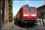 DB Regio 112 147-4 ist eine in Ostdeutschland häufig anzutreffende Regional-Lok und so auch auf dem Fest.