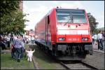 DB 146 209-2 ist der moderne Vertreter von Regional-Lokomotiven und aus der Baureihe 145 entwickelt (DB Regio AG Baden-Württemberg, Regionalverkehr Württemberg Stuttgart, 80 Jahre Werk