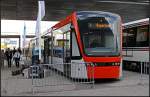 08-innotrans-2010/95560/tw-212-ist-eine-fuenfteilige-tram Tw 212 ist eine fnfteilige Tram von Stadler des Typs Variobahn fr Bergen (INNOTRANS 2010, gesehen Berlin 21.09.2010)