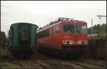 Auch 155 001-1 war wieder zu Gast beim Eisenbahnfest in Schöneweide (gesehen 10.09.2011 beim 8.